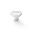 High quality image of Alexander & Wilks Hanover Hammered Cupboard Knob - Polished Chrome - 38mm | Sku. aw820-38-pc | Trade Door Handles.