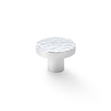 High quality image of Alexander & Wilks Hanover Hammered Cupboard Knob - Polished Chrome - 38mm | Sku. aw820-38-pc | Trade Door Handles.