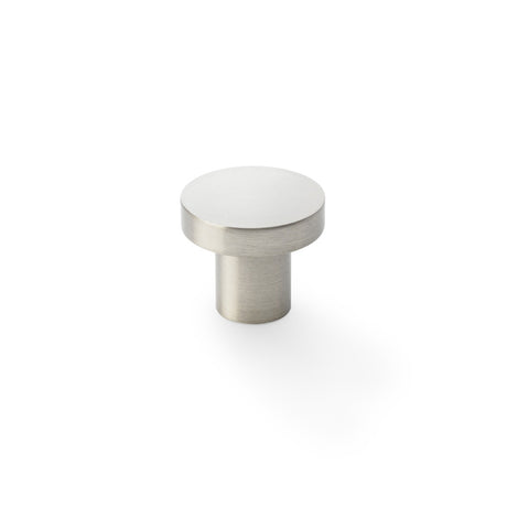 High quality image of Alexander & Wilks Hanover Plain Cupboard Knob - Satin Nickel - Knob 30mm | Sku. aw821-30-sn | Trade Door Handles.