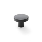 High quality image of Alexander & Wilks Hanover Plain Cupboard Knob - Black - Knob 38mm | Sku. aw821-38-bl | Trade Door Handles.