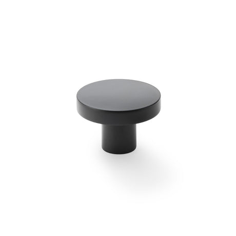High quality image of Alexander & Wilks Hanover Plain Cupboard Knob - Black - Knob 38mm | Sku. aw821-38-bl | Trade Door Handles.