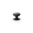 High quality image of Alexander & Wilks Waltz Round Cupboard Knob on Stepped Rose - Black - 25mm | Sku. aw825-25-bl | Trade Door Handles.