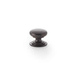 High quality image of Alexander & Wilks Waltz Round Cupboard Knob on Stepped Rose - Dark Bronze - 25mm | Sku. aw825-25-dbz | Trade Door Handles.