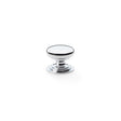 High quality image of Alexander & Wilks Waltz Round Cupboard Knob on Stepped Rose - Polished Chrome - 25mm | Sku. aw825-25-pc | Trade Door Handles.