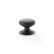 High quality image of Alexander & Wilks Waltz Round Cupboard Knob on Stepped Rose - Black - 32mm | Sku. aw825-32-bl | Trade Door Handles.