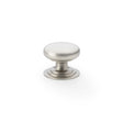 High quality image of Alexander & Wilks Waltz Round Cupboard Knob on Stepped Rose - Satin Nickel - 32mm | Sku. aw825-32-sn | Trade Door Handles.