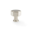 High quality image of Alexander & Wilks - Vesper Hex Cabinet Knob - Polished Nickel | Sku. aw828-33-pn | Trade Door Handles.