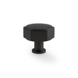 High quality image of Alexander & Wilks - Vesper Hex Cabinet Knob - Black | Sku. aw828-40-bl | Trade Door Handles.