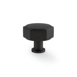 High quality image of Alexander & Wilks - Vesper Hex Cabinet Knob - Black | Sku. aw828-40-bl | Trade Door Handles.
