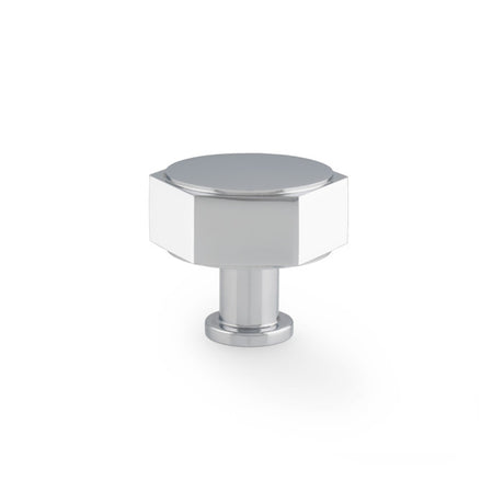 High quality image of Alexander & Wilks - Vesper Hex Cabinet Knob - Polished Chrome | Sku. aw828-40-pc | Trade Door Handles.