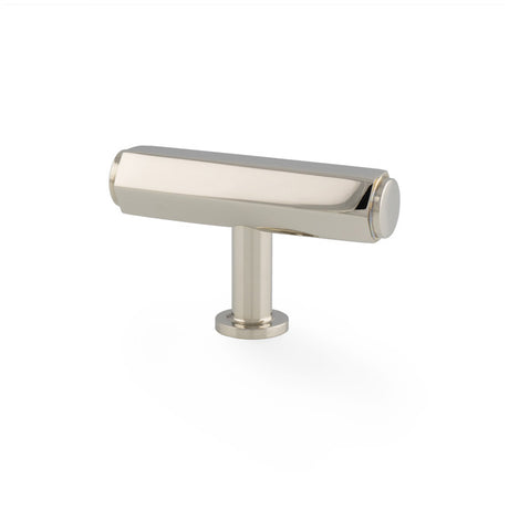 High quality image of Alexander & Wilks - Vesper Hex T - Bar Cabinet Knob - Polished Nickel | Sku. aw829-55-pn | Trade Door Handles.