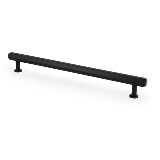 This is an image showing Alexander & Wilks - Vesper Hex T - Bar Cabinet Pull - Black - 224mm C/C available to order from Trade Door Handles in Kendal, quick delivery and discounted prices