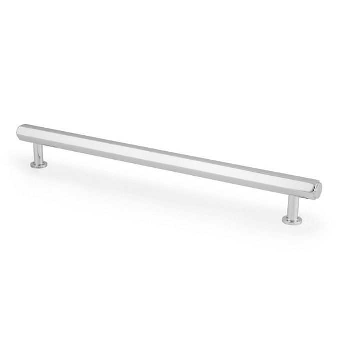 Alexander & Wilks - Vesper Hex T - Bar Cabinet Pull - Polished Chrome - 224mm C/C