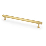 High quality image of Alexander & Wilks - Vesper Hex T - Bar Cabinet Pull - Satin Brass - 224mm C/C | Sku. aw830-224-sb | Trade Door Handles.