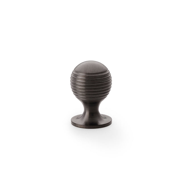 High quality image of Alexander & Wilks Caesar Cupboard Knob on Round Rose - Dark Bronze PVD - 25mm | Sku. aw832-25-dbzpvd | Trade Door Handles.