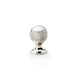 High quality image of Alexander & Wilks Caesar Cupboard Knob on Round Rose - Polished Nickel - 25mm | Sku. aw832-25-pn | Trade Door Handles.
