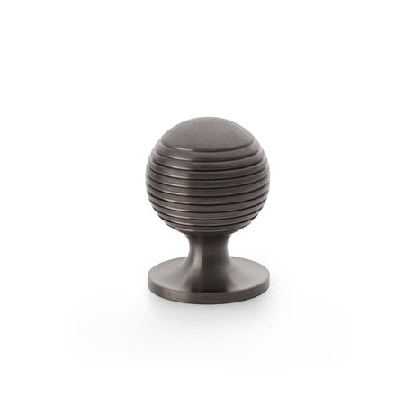 High quality image of Alexander & Wilks Caesar Cupboard Knob on Round Rose - Dark Bronze PVD - 32mm | Sku. aw832-32-dbzpvd | Trade Door Handles.