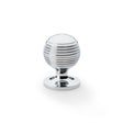 High quality image of Alexander & Wilks Caesar Cupboard Knob on Round Rose - Polished Chrome - 32mm | Sku. aw832-32-pc | Trade Door Handles.