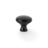 High quality image of Alexander & Wilks Wade Round Cupboard Knob - Black - 32mm | Sku. aw836-32-bl | Trade Door Handles.