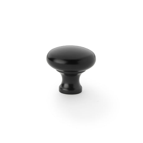 High quality image of Alexander & Wilks Wade Round Cupboard Knob - Black - 32mm | Sku. aw836-32-bl | Trade Door Handles.