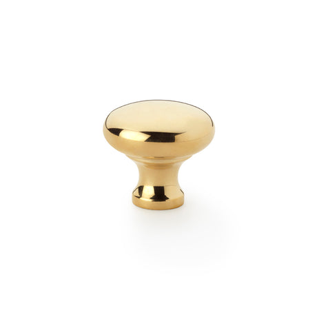 High quality image of Alexander & Wilks Wade Round Cupboard Knob - Polished Brass - 32mm | Sku. aw836-32-pb | Trade Door Handles.