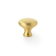 High quality image of Alexander & Wilks Wade Round Cupboard Knob - Satin Brass - 32mm | Sku. aw836-32-sb | Trade Door Handles.