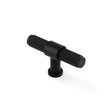 High quality image of Alexander & Wilks Kingston Knurled T-Bar Cupboard Knob-Black | Sku. AW838-80-BL | Trade Door Handles.