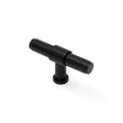 High quality image of Alexander & Wilks Kingston Plain T-Bar Cupboard Knob-Black | Sku. AW838P-80-BL | Trade Door Handles.