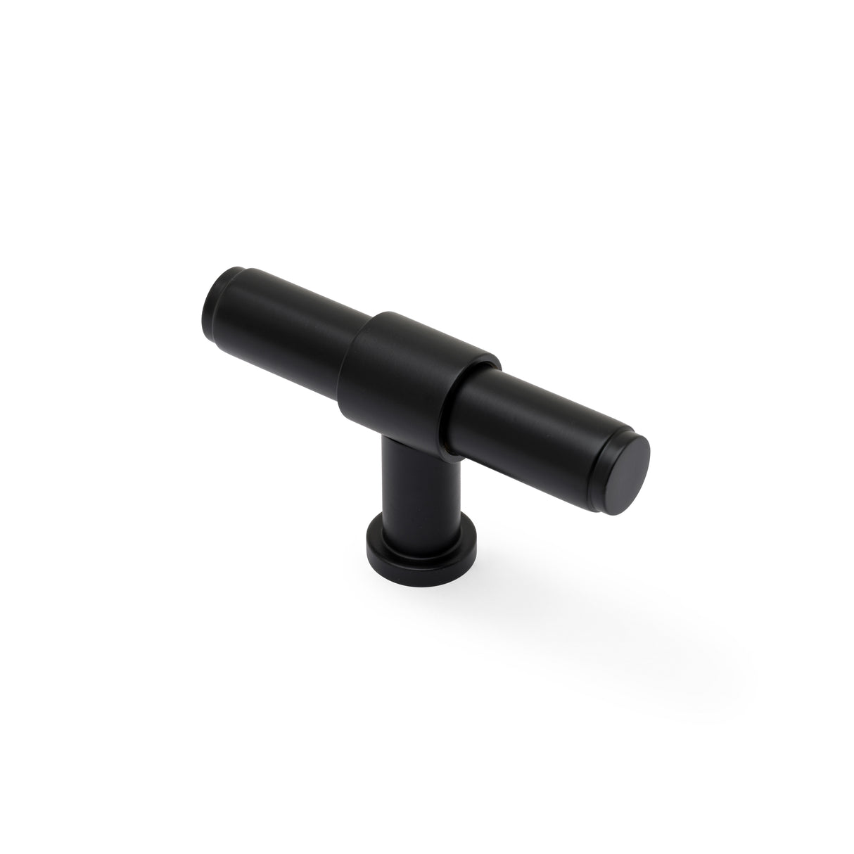 High quality image of Alexander & Wilks Kingston Plain T-Bar Cupboard Knob-Black | Sku. AW838P-80-BL | Trade Door Handles.