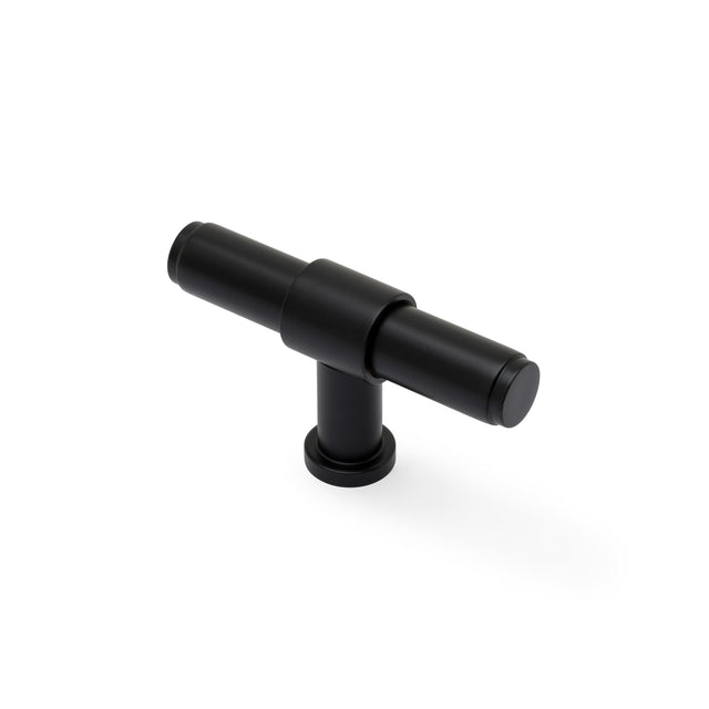High quality image of Alexander & Wilks Kingston Plain T-Bar Cupboard Knob-Black | Sku. AW838P-80-BL | Trade Door Handles.
