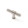 High quality image of Alexander & Wilks Kingston Plain T-Bar Cupboard Knob-Polished Nickel PVD | Sku. AW838P-80-PNPVD | Trade Door Handles.