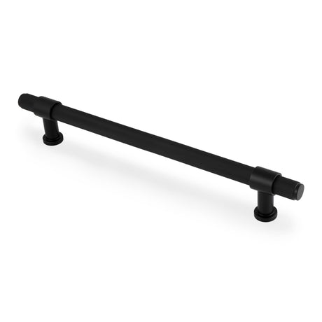 High quality image of Alexander & Wilks Kingston Knurled Pull Handle-Black-224mm c/c | Sku. AW839-224-BL | Trade Door Handles.