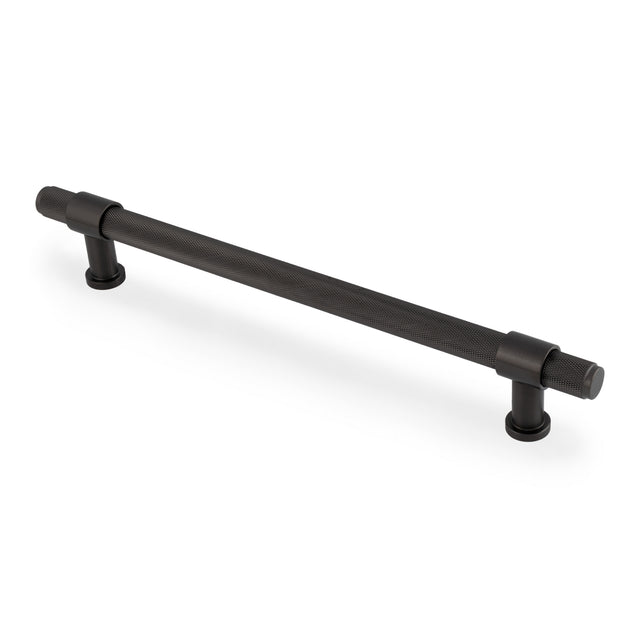 High quality image of Alexander & Wilks Kingston Knurled Pull Handle-Dark Bronze PVD-224mm c/c | Sku. AW839-224-DBZPVD | Trade Door Handles.