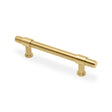 High quality image of Alexander & Wilks Kingston Plain Pull Handle-Satin Brass PVD-128mm c/c | Sku. AW839P-128-SBPVD | Trade Door Handles.