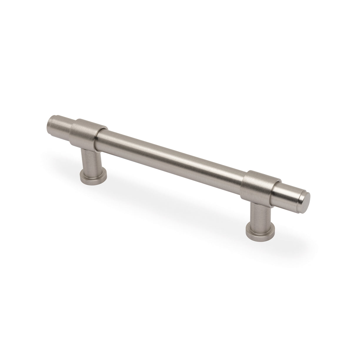 High quality image of Alexander & Wilks Kingston Plain Pull Handle-Satin Nickel PVD-128mm c/c | Sku. AW839P-128-SNPVD | Trade Door Handles.