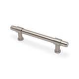 High quality image of Alexander & Wilks Kingston Plain Pull Handle-Satin Nickel PVD-128mm c/c | Sku. AW839P-128-SNPVD | Trade Door Handles.