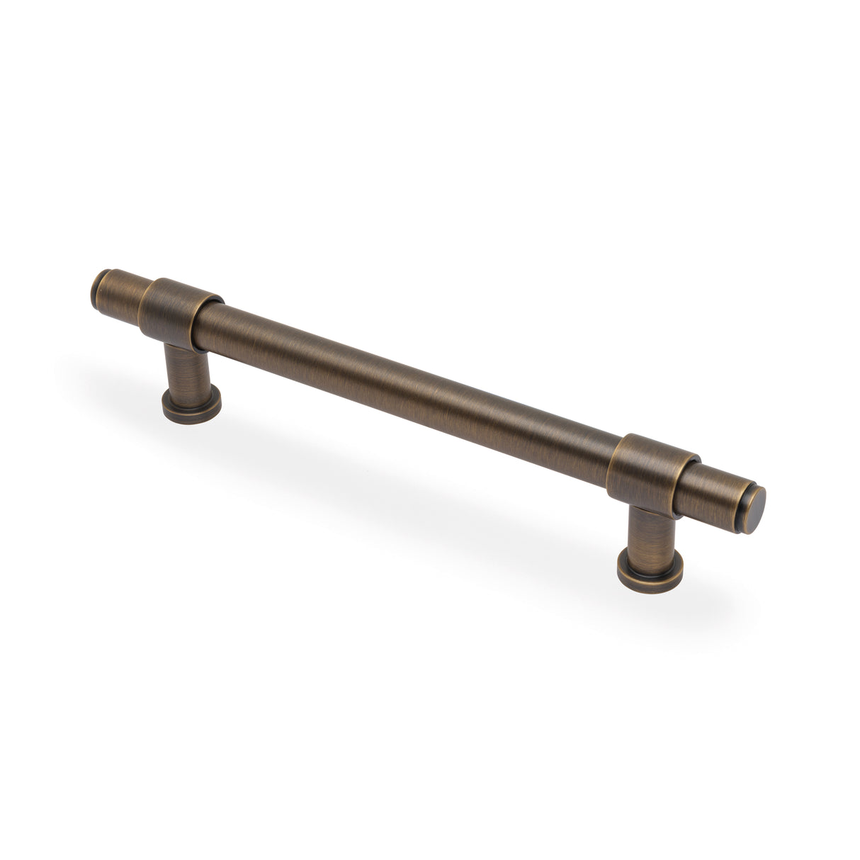 High quality image of Alexander & Wilks Kingston Plain Pull Handle-Antique Brass-160mm c/c | Sku. AW839P-160-AB | Trade Door Handles.