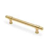 High quality image of Alexander & Wilks Kingston Plain Pull Handle-Satin Brass PVD-160mm c/c | Sku. AW839P-160-SBPVD | Trade Door Handles.