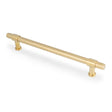High quality image of Alexander & Wilks Kingston Plain Pull Handle-Satin Brass PVD-224mm c/c | Sku. AW839P-224-SBPVD | Trade Door Handles.