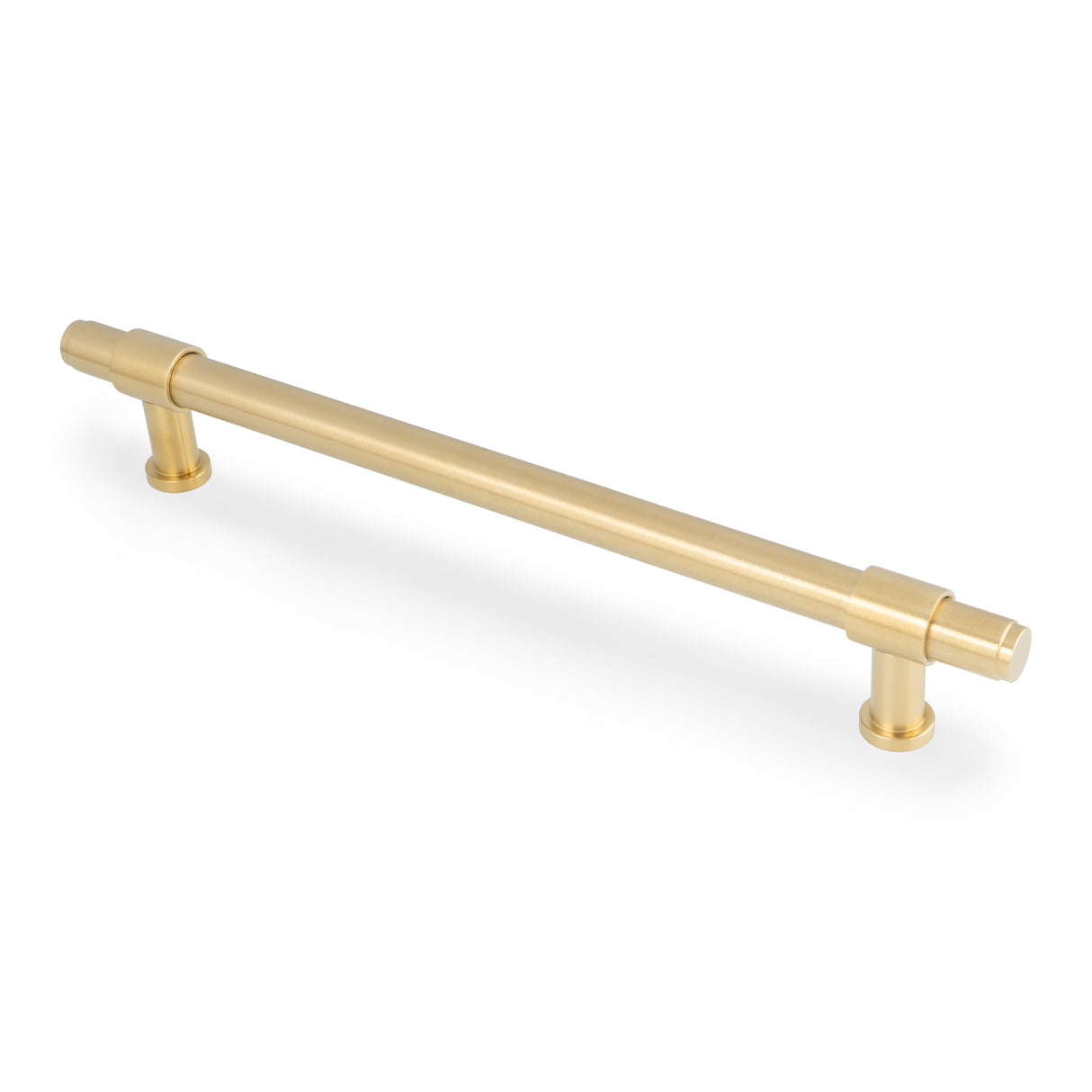 High quality image of Alexander & Wilks Kingston Plain Pull Handle-Satin Brass PVD-224mm c/c | Sku. AW839P-224-SBPVD | Trade Door Handles.
