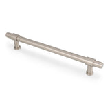 High quality image of Alexander & Wilks Kingston Plain Pull Handle-Satin Nickel PVD-224mm c/c | Sku. AW839P-224-SNPVD | Trade Door Handles.