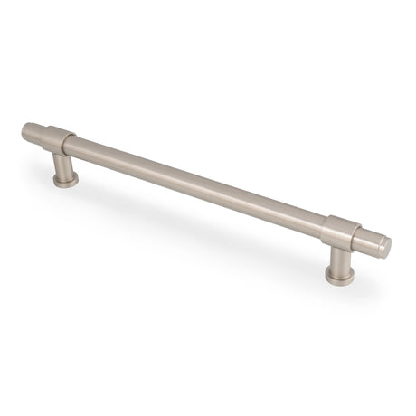 High quality image of Alexander & Wilks Kingston Plain Pull Handle-Satin Nickel PVD-224mm c/c | Sku. AW839P-224-SNPVD | Trade Door Handles.