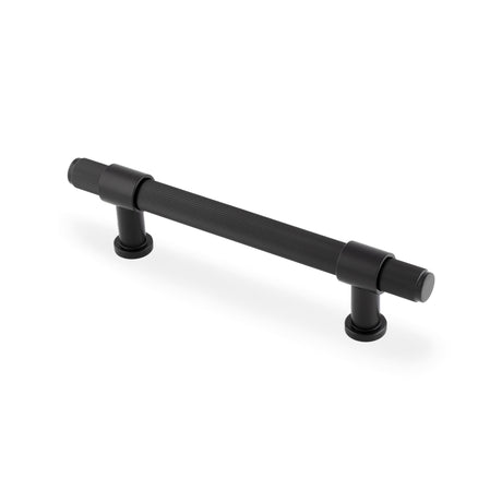 High quality image of Alexander & Wilks Kingston Reeded Pull Handle-Black-128mm c/c | Sku. AW839R-128-BL | Trade Door Handles.