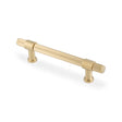 High quality image of Alexander & Wilks Kingston Reeded Pull Handle-Satin Brass PVD-128mm c/c | Sku. AW839R-128-SBPVD | Trade Door Handles.