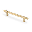 High quality image of Alexander & Wilks Kingston Reeded Pull Handle-Satin Brass PVD-160mm c/c | Sku. AW839R-160-SBPVD | Trade Door Handles.