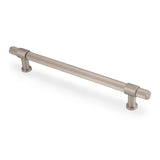 High quality image of Alexander & Wilks Kingston Reeded Pull Handle-Satin Nickel PVD-224mm c/c | Sku. AW839R-224-SNPVD | Trade Door Handles.