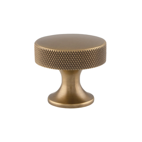 High quality image of Alexander & Wilks Berlin Cupboard Knob - Antique Brass - 38mm | Sku. aw841-38-ab | Trade Door Handles.