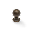 High quality image of Alexander & Wilks Plain Caesar Cabinet Knob-Antique Brass-25mm | Sku. AW844-25-AB | Trade Door Handles.