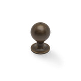 High quality image of Alexander & Wilks Plain Caesar Cabinet Knob-Antique Brass-25mm | Sku. AW844-25-AB | Trade Door Handles.