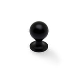 High quality image of Alexander & Wilks Plain Caesar Cabinet Knob-Black-25mm | Sku. AW844-25-BL | Trade Door Handles.
